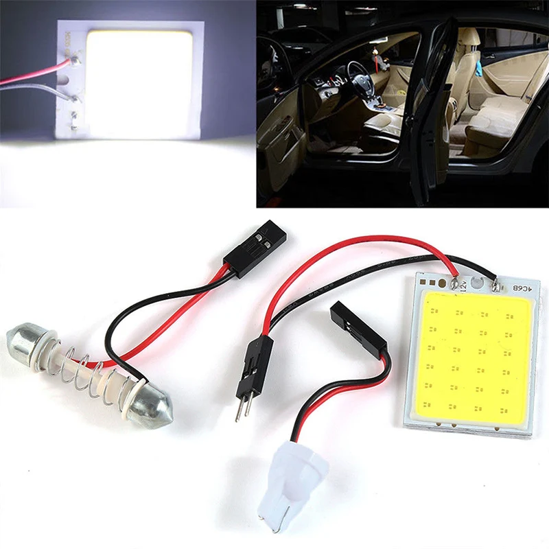 

288LM 7000-8000K Vehicle 24SMD +Festoon T10 Car Led Vehicle Panel Lamp Auto Interior Reading Lamp Bulb Light Dome Festoon light
