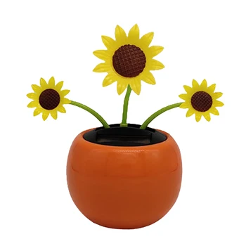 

Solar Energy Toy Sunflower Figure Wagging Adornment For for home, office, windows, car decoration ornation Automobile