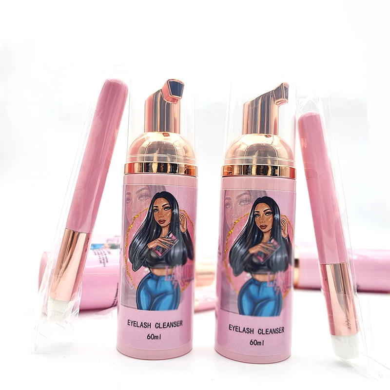 Lash Cleanser Shampoo for Eyelash Extension Custom Clean Tools No Irritation Eyelash Foam Soap Bluk Private Label Shampoo 2