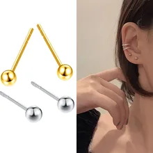 

Women's Fashion Stud Earrings Korean Style Ball Stud Earrings Simple Polished All-match Hypoallergenic Earrings Jewelry