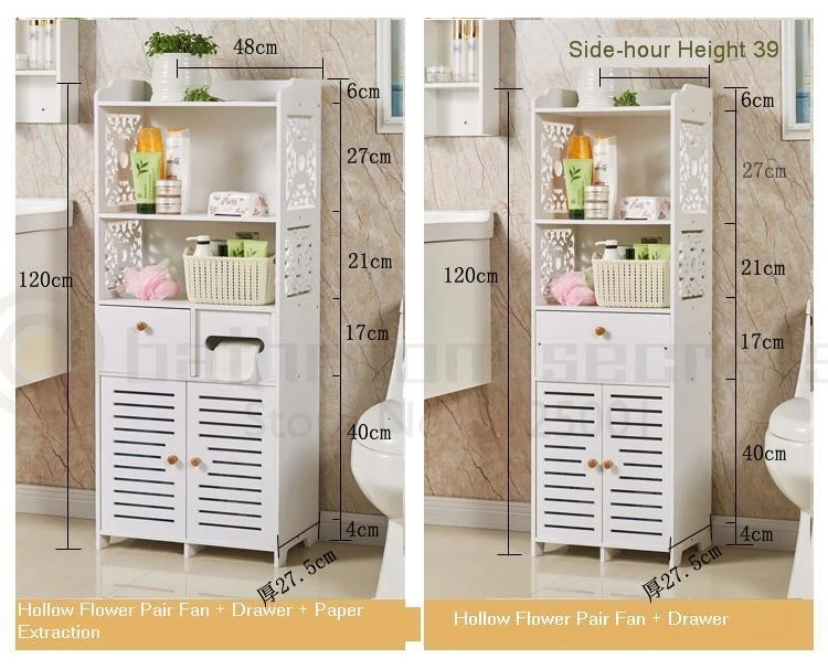 Bathroom Shelf Floor-standing Bathroom Washbasin Toilet Multi-layer Shelf Bathroom Storage Cabinet Storage Shelf Storage Rack
