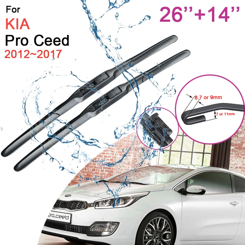 Car Front Windshield Wiper Blades For Kia Pro Ceed Jd 2012 2013 2014