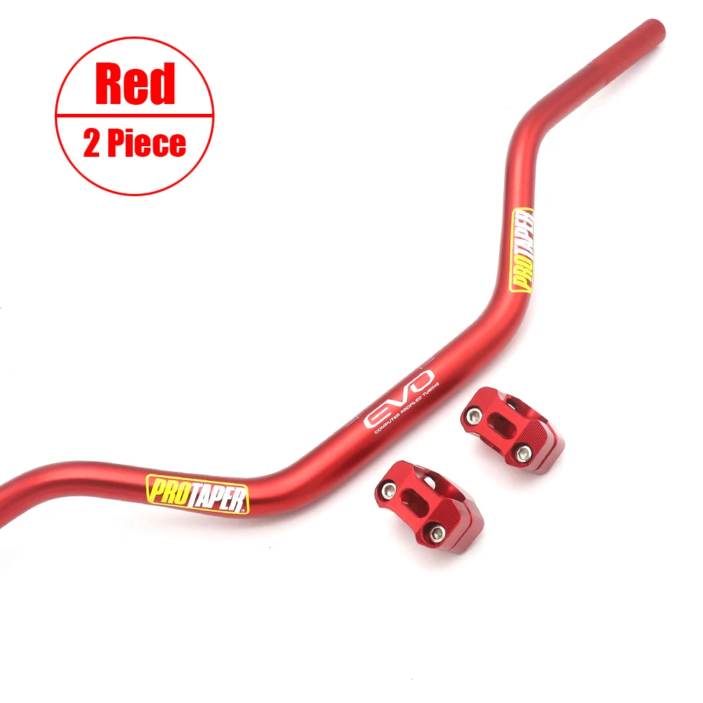 Мотоцикл 28 мм с ЧПУ 1-1/" Руль с высокой ручкой для KTM HONDA KAWASAKI SUZUKI YAMAHA Protaper Pro Dirt Bike - Цвет: Red 2 pieces