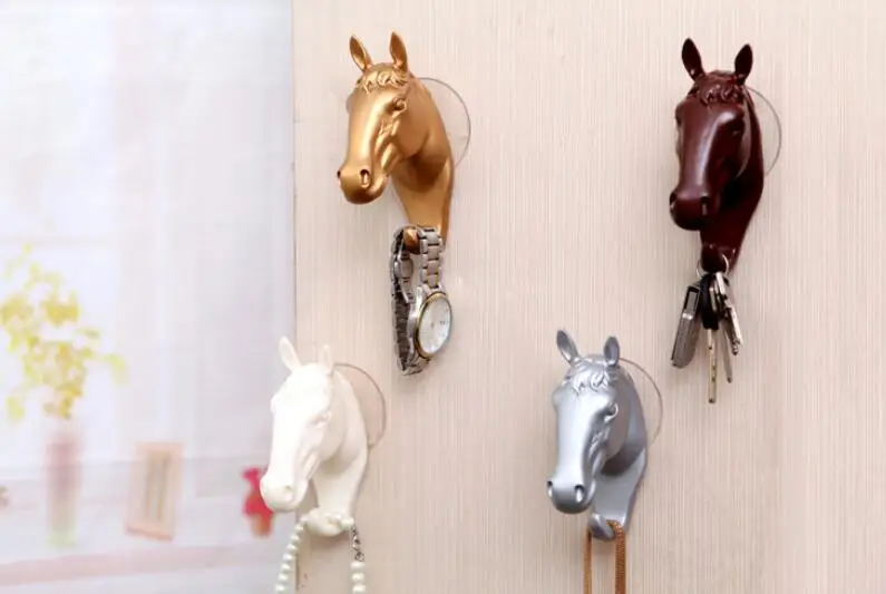 Крючки ключи настенные вешалки современный небольшой Декор "лошадь" смолы домашнего интерьера u70919