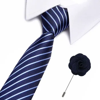 

New 7.5cm Silk tie high quality skinny tie mens neckties and pin gravata corbata hombre ties for men corbatas