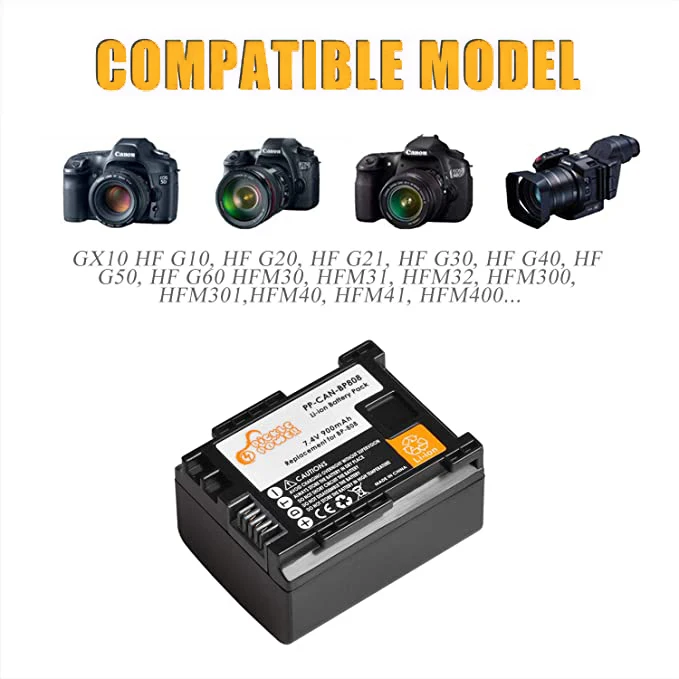 para Canon HG31 XA10 HF20 HF10 HF100 HF100E HG20 HG21