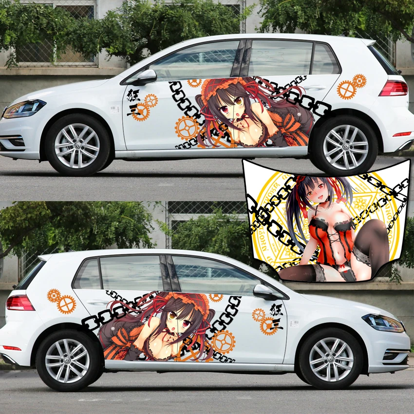 Наклейка Itasha s на заказ Стикеры для автомобиля стикеры Tokisaki Kurumi кошмар