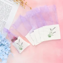 Beautiful 6pcs Sachets Flower Printing Empty Lavender Fragrance Sachet Bags
