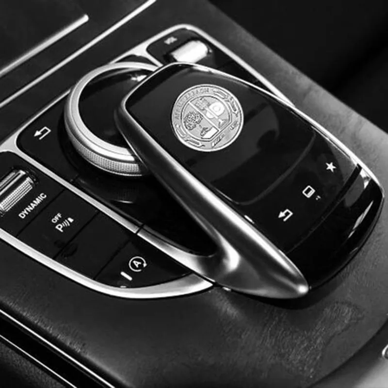 

1pcs 3D Metal Car Interior Sticker Car control Labeling For Mercedes Benz AMG GLC GLE E CLA GLA W205 W211 W213 Car Accessories