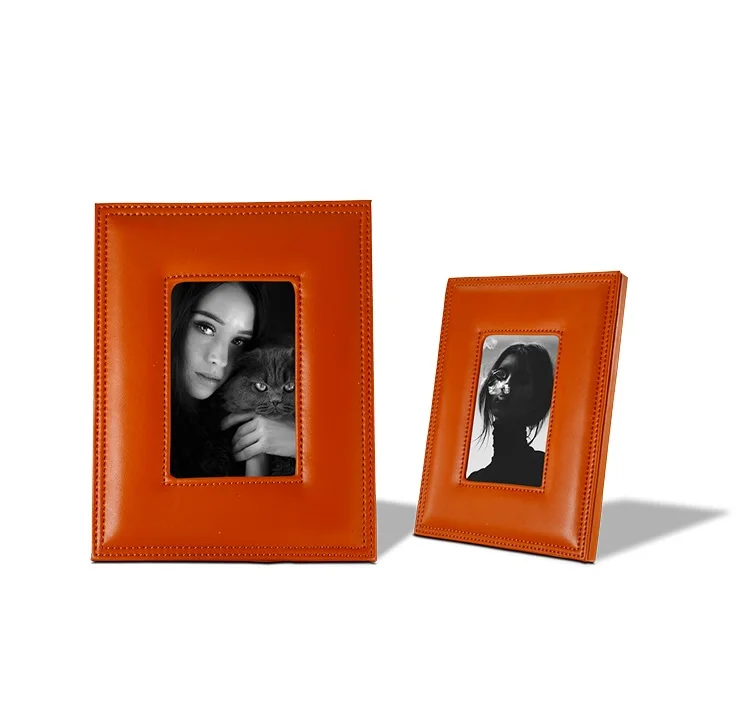 Экокожа фоторамки 20x16,8 см или 25x20 см - Цвет: Orange