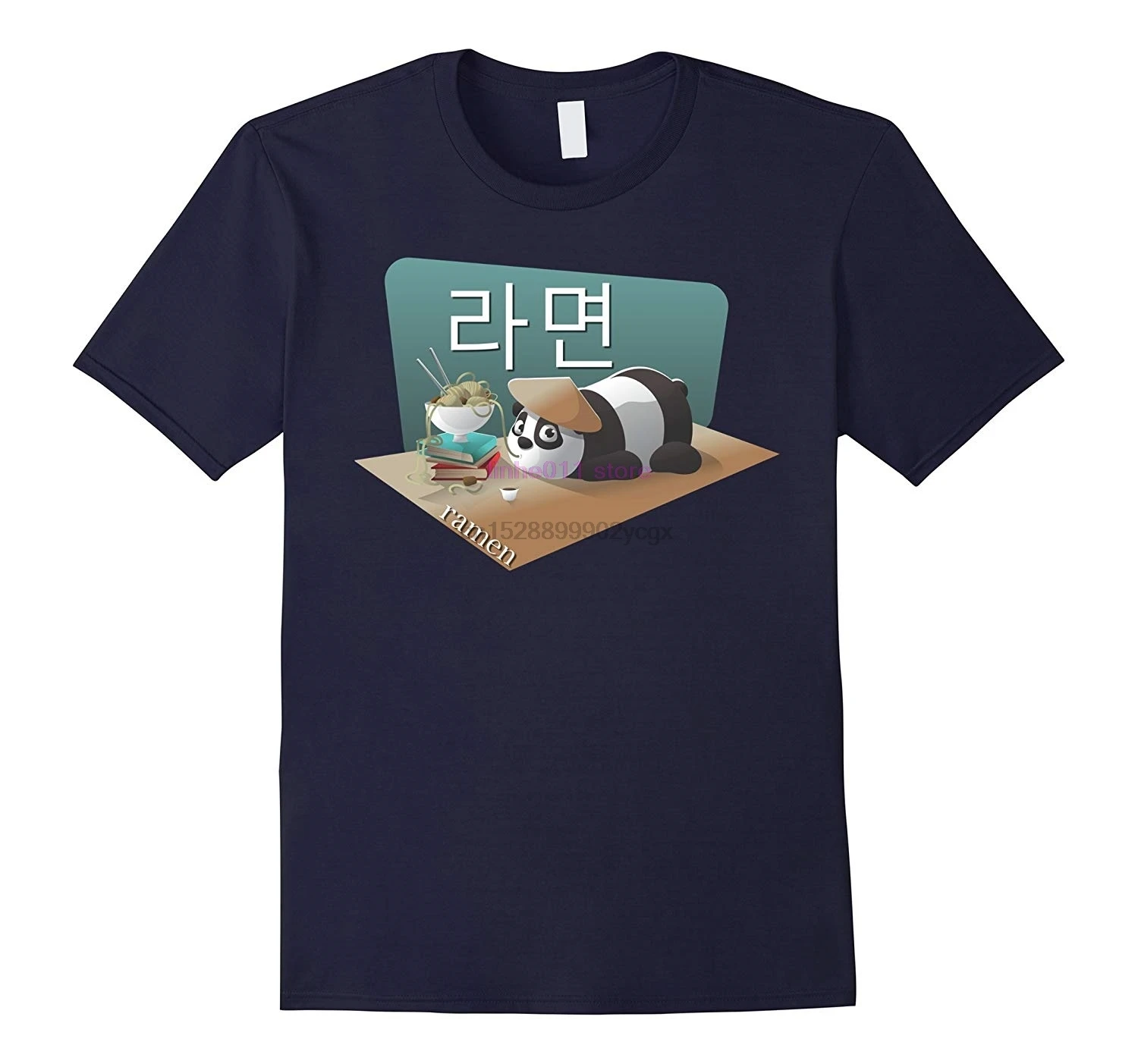 new men shirt Adorable Ramen Panda Hangul Men menKids T Shirt |