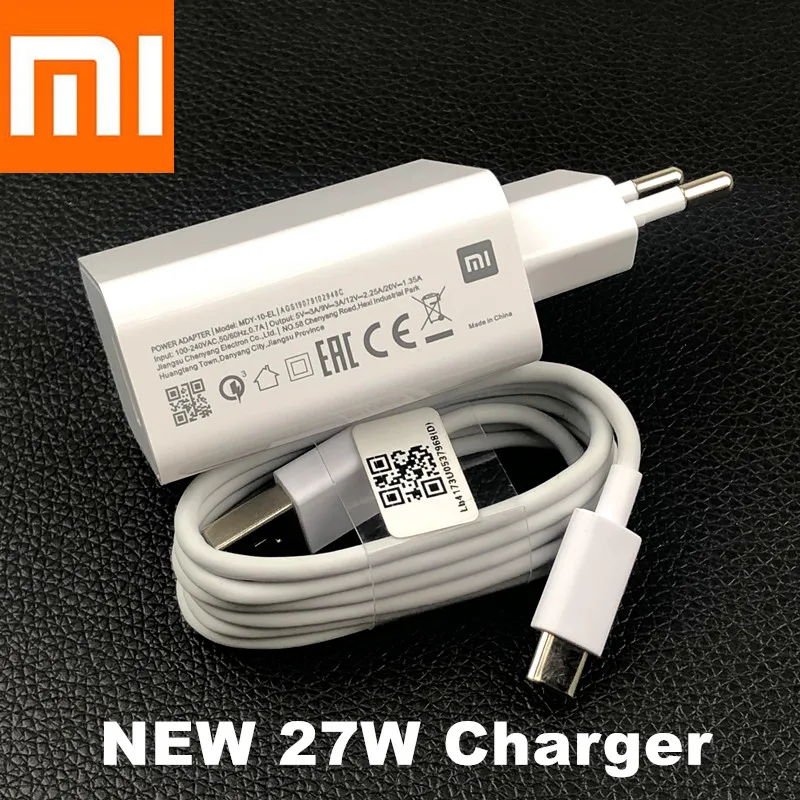 Оригинальное быстрое зарядное устройство Xiaomi 27 Вт QC 4 0 EU турбо адаптер для