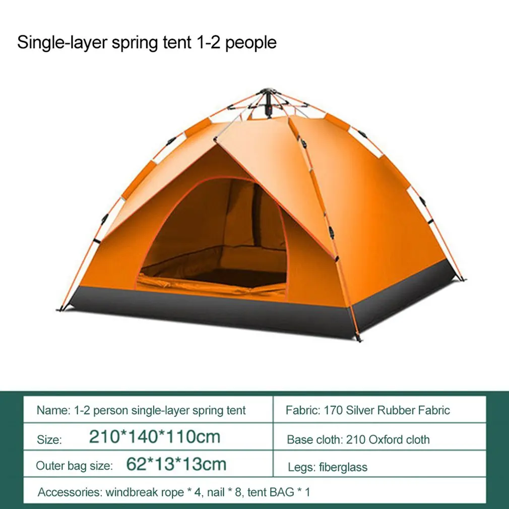 

Spring Automatic Tent Camping Waterproof Single Layer Tents Beach Camping Showers Speed Open Instant Popup Tent