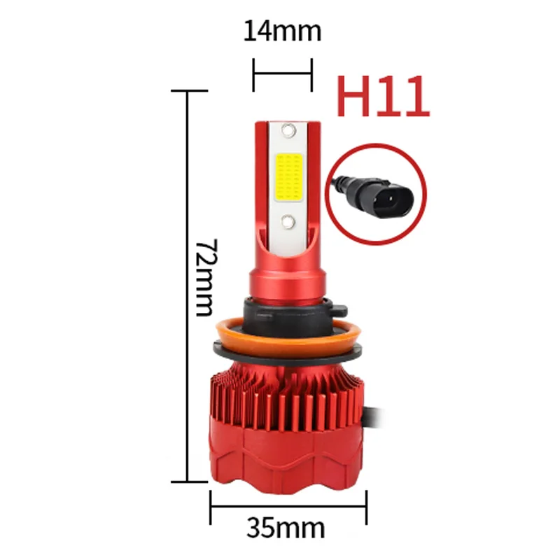 1 пара фар лампы 4800LM 6000K Энергосберегающие COB H4/H7/9005/9006 50 Вт светодиодный ударопрочный водонепроницаемый Автомобильные фары лампы