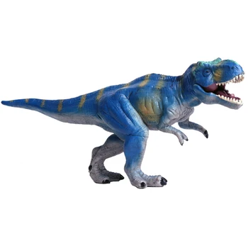 

Kids Toy Simulation Tyrannosaurus Vivid Exquisite Birthday Gift Living Room Jurassic Home Ornament Desktop Dinosaur Model Blue