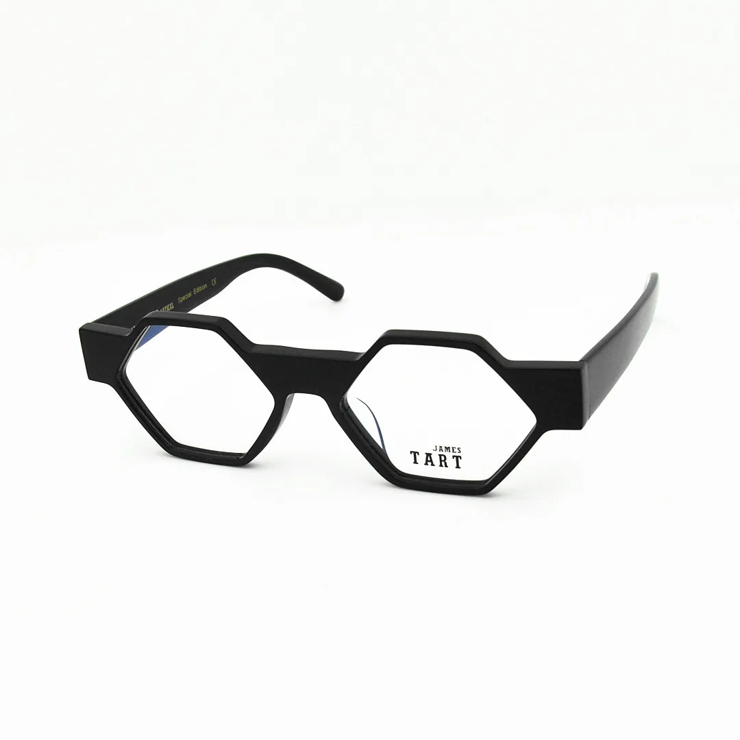 

New Style Ltalian Plate Polygonal Glasses Retro Wide Sided Hexagon Niche Fashion Frames