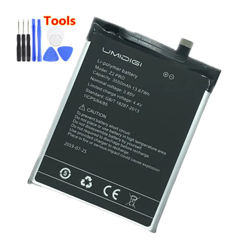 

Umi Z2 Pro Battery UMIDIGI Z2 Pro High Quality Original Large Capacity 3550MAh Back Up For UMI Z2 Pro Phone Battery+ Free Tools