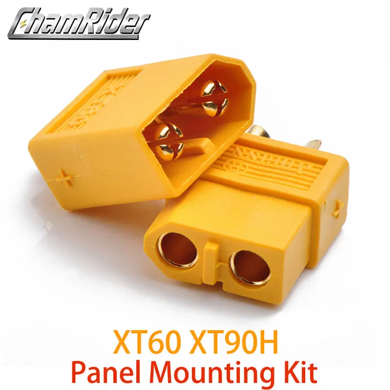 Комплект штекерных разъемов Amass XT60 XT90 папа и мама для монтажа панелей|connector male|kit