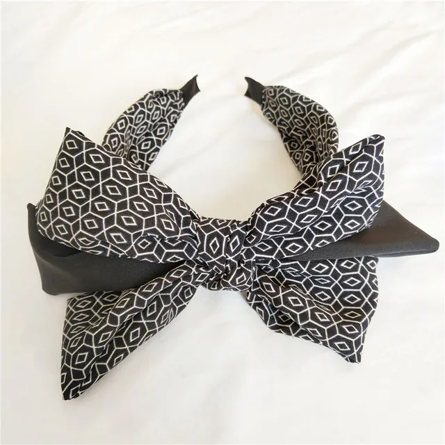 Floral Big Bow  Hairbands  For Women Korea Hair Accessories For Girls Hair Band Hair Bows  Hairband Headbands Beige