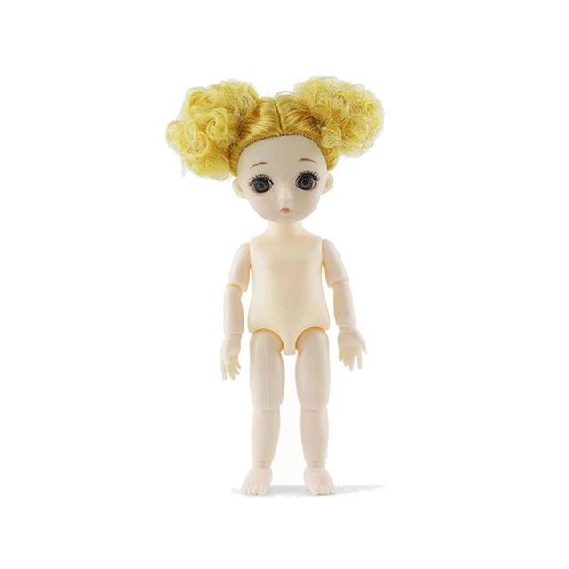 Adollya BJD Doll Body 16cm Naked Ball Jointed Swivel Doll Mushroom Head 13 Movable Joints 3D Eyes 1/12 BJD Dolls 5