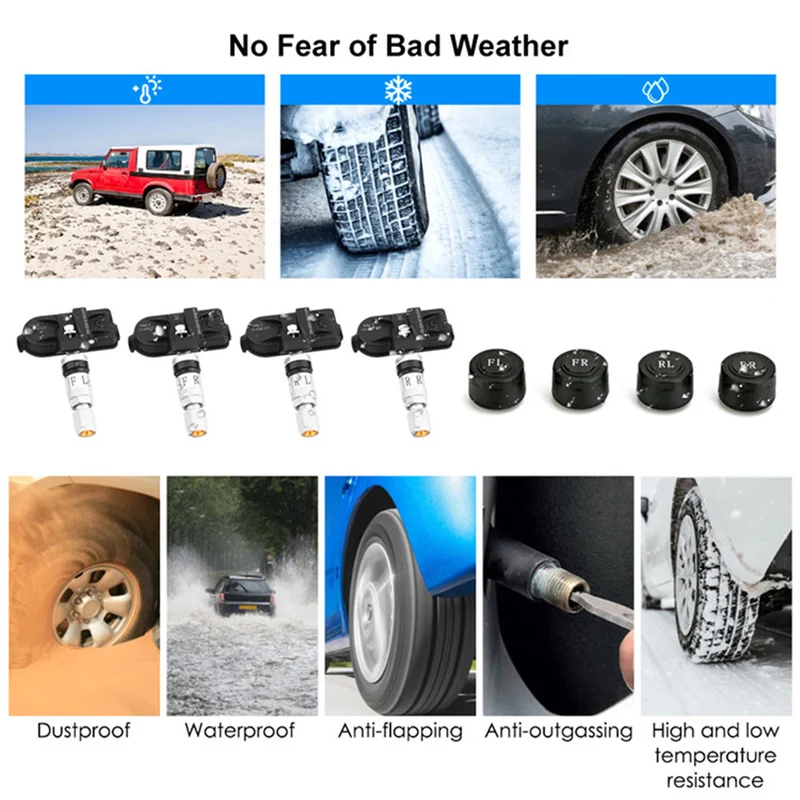 SilverStrong TPMS ڵ Ÿ̾ з 溸  ý,  Ÿ̾ з µ  ÷, 4 