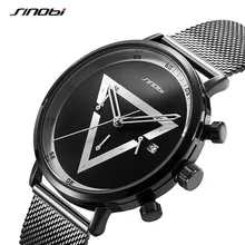 

Sinobi Fashion 2021 Men's Creative Triangle Design Quartz Wristwatches Chronograph Multifunction Man Sports Watches Reloj Hombre