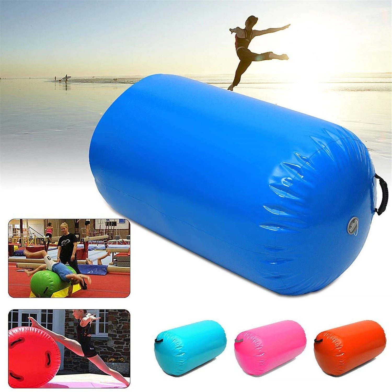 

Free Shipping 90cm Dia Inflatable Air Barrel, Air Tumble Roll For gym,Inflatable Gymnastics Air Barrel