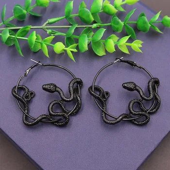 

New European and American Snake Earrings Exaggerated Retro for Fashion Creative Women Jewelry