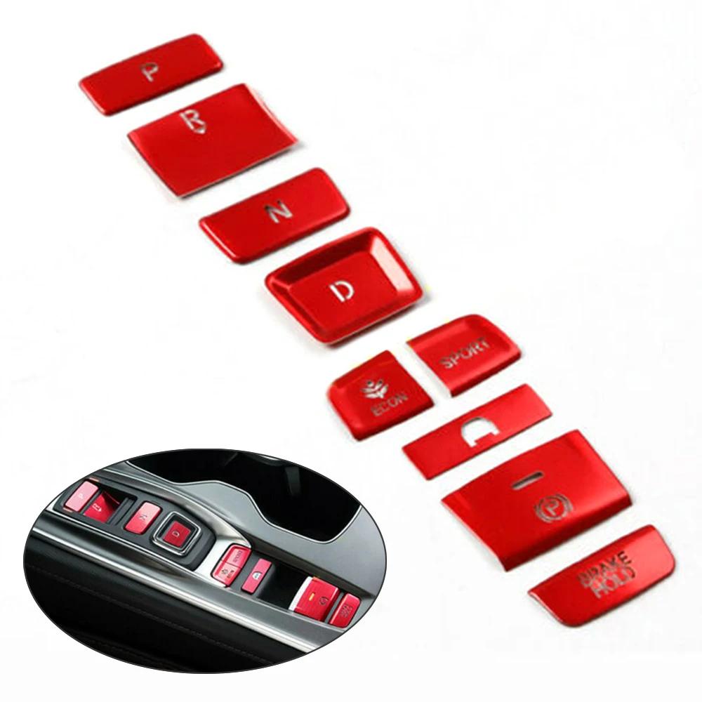 Внутренняя коробка переключения передач Панель кнопка Крышка отделка красный