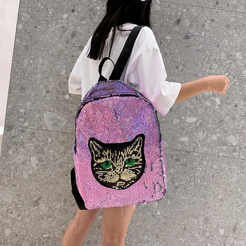 Для женщин Cat Рюкзак Цвет Одинаковая одежда модного молодежного дизайна для отдыха дорожная сумка рюкзак, Студенческая сумка для девочек Школьный рюкзак высокого качества