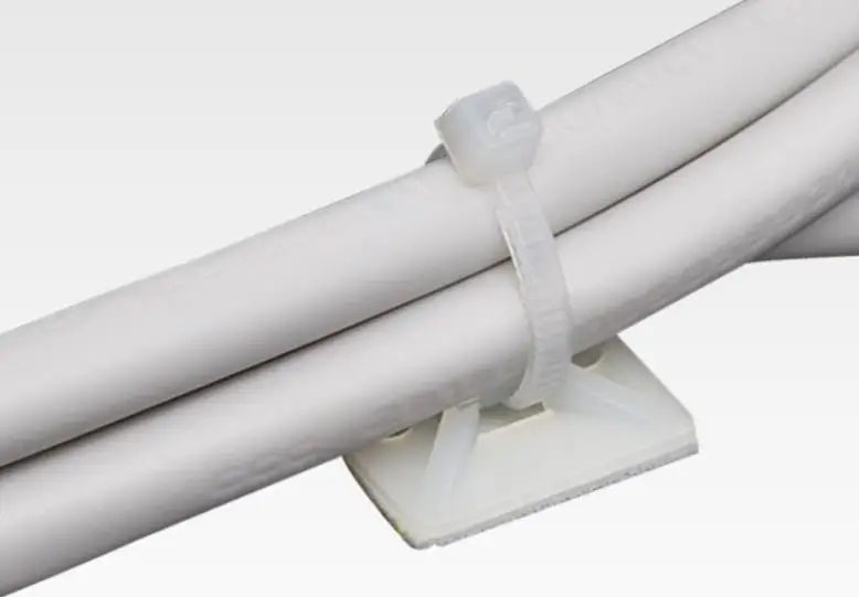 Description Picture 4 of item50 PCS/Pack Self Adhesive Cable Base Mounts White Cable Wire Zip Tie Mounts Bases Wall Holder Wiring Accessories