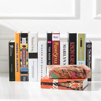 

Fake Book Decoration Modern Minimalist Light Luxury Model Room Hotel Library Soft Decoration Book Model Photographic