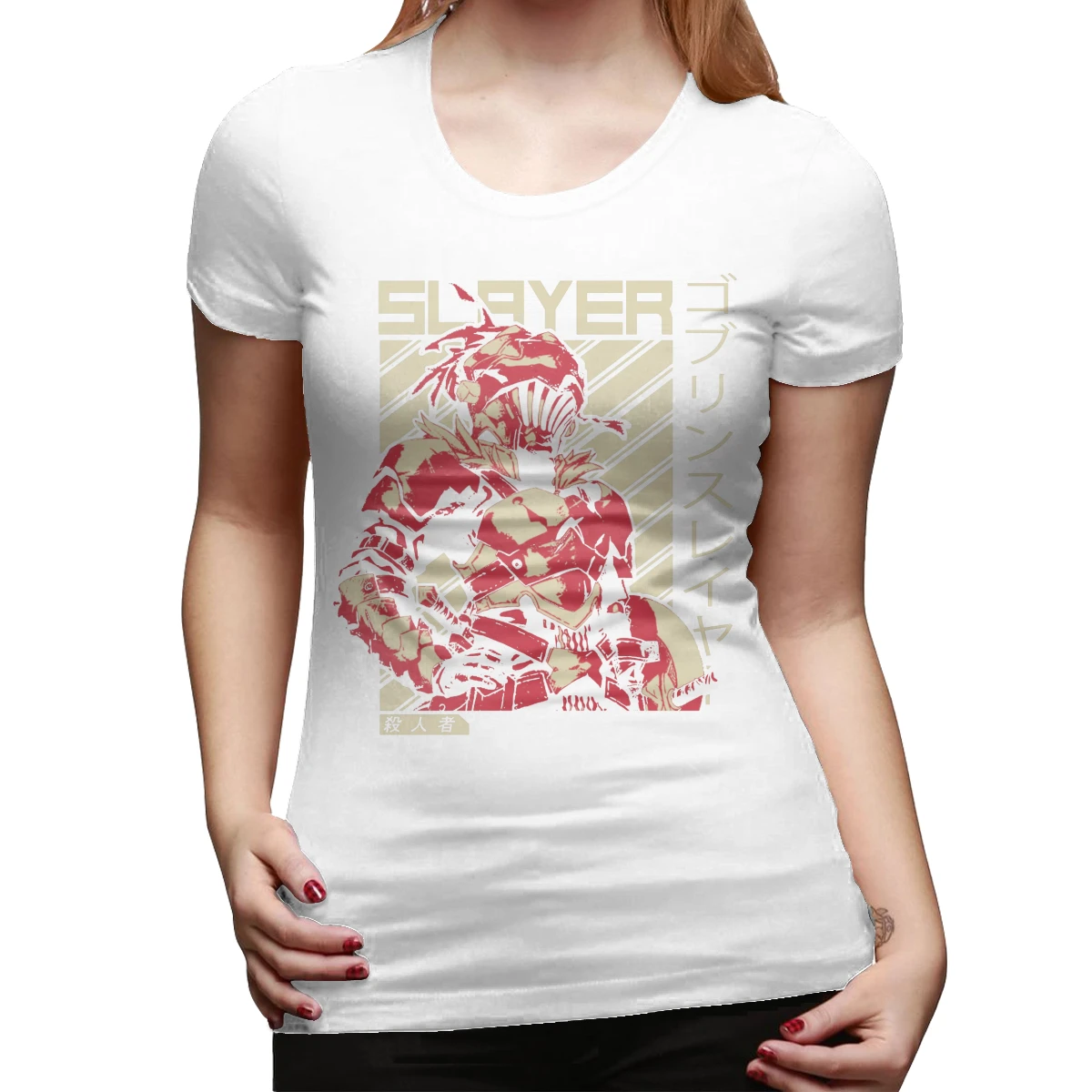 Slayer T-Shirt Goblin Slayer Anime Shirt T Shirt Printed White Women tshirt Cotton Oversized Ladies Tee Shirt