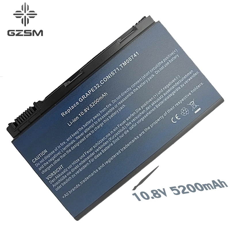 GZSM ноутбук Батарея 5220 для acer 5210 5230 5235 5420 5610 5620 5620Z 5630 7220 7620 Батарея для ноутбука TM00741 TM00751 Батарея