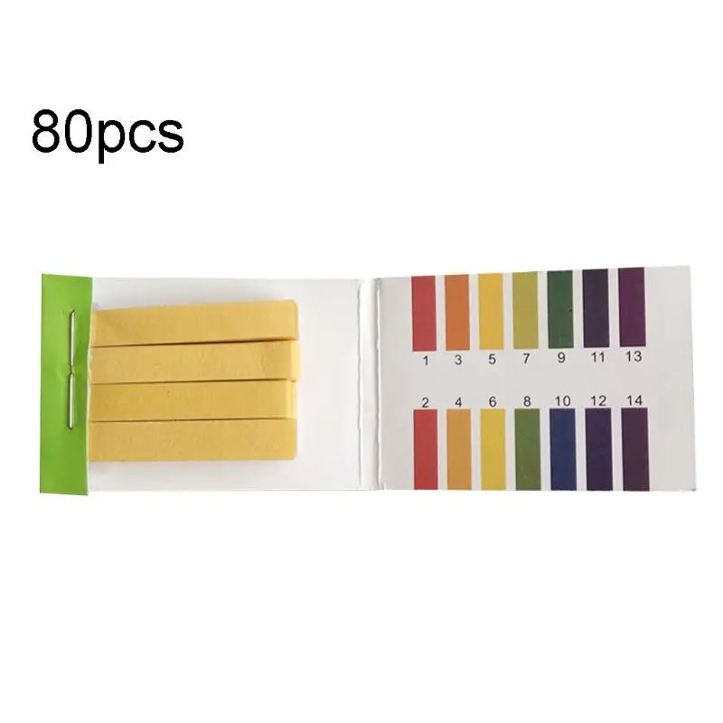Professional 1-14 pH litmus paper ph test strips water cosmetics soil Acidity test Strips with control card 1set = 80 Strips!