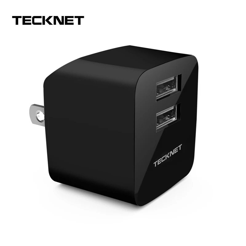 

TeckNet USB Charger DC 5.0V 0.1A-2.4A USB Plug For iPod/Mobile Phones Wall Charger USB Charging Technology for iPhone iPad