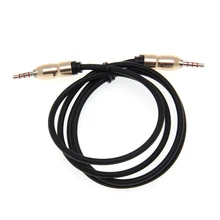 Jack Audio Cables Jack 3 5 Mm Male To Male Cloth Audio Aux Cable for Car Headphone Speaker 4 Pole Wire Line Aux Cord 50pcs lot