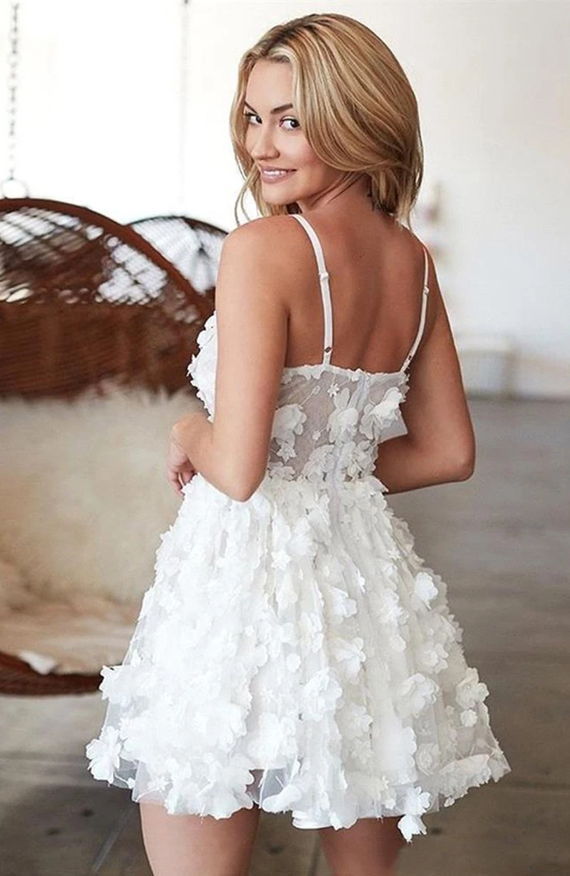 3D-Flower-Short-Wedding-Dress-Floral-Appliques-Lace-Casual-Style-Spaghetti-Straps-Mini-Bridal-Gowns-2020 (2)