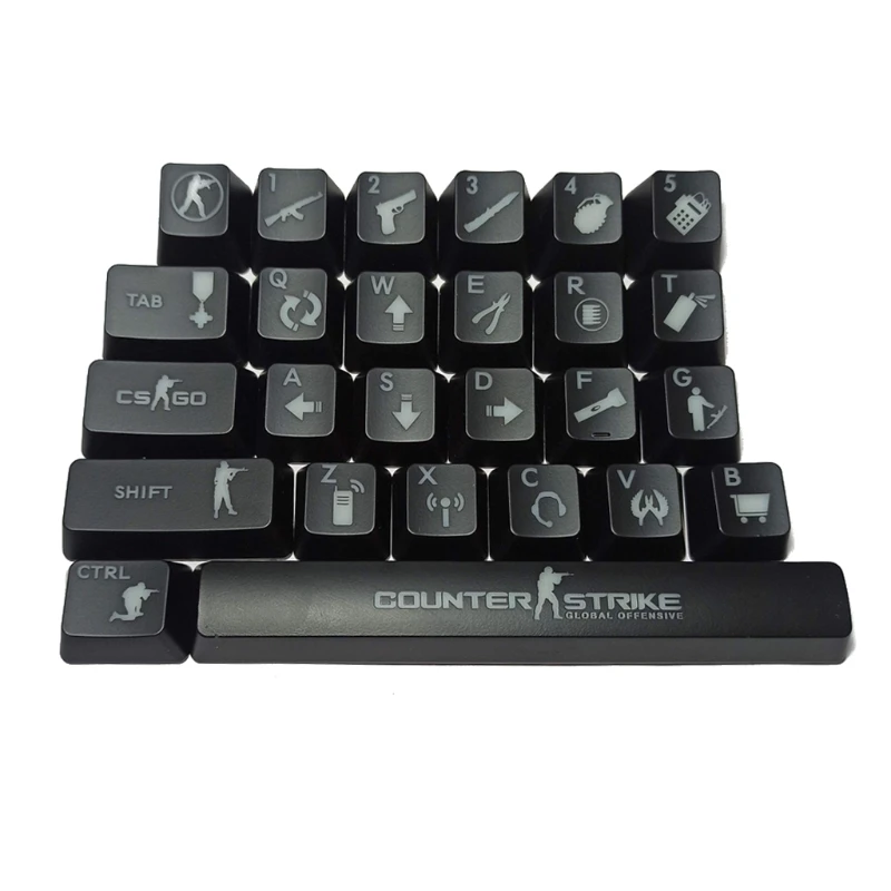 Teclado Mecânico cs go com Retroiluminação 26 Teclas Abs Shot para Oem Ceremx
