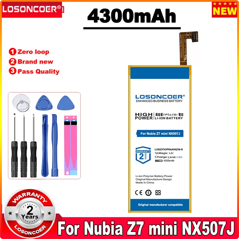 

Li3823T43P6hA54236-H 4300mAh Battery For ZTE Blade S6 5.0" QingYang 2 G717C G718C A880 B880 Nubia Z7 mini NX507J