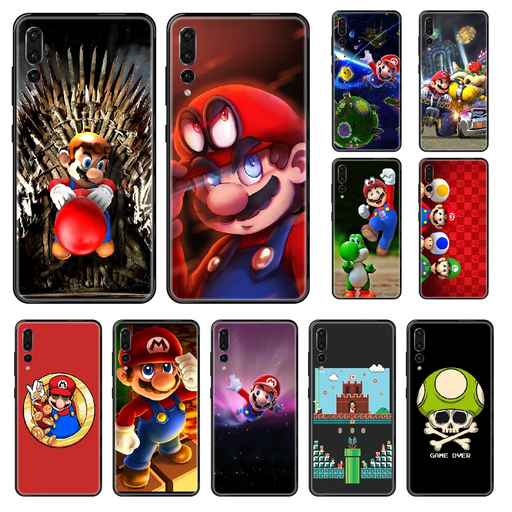 Чехол для телефона Super Mario game Huawei P 8 10 20 30 Smart Plus 2019 Z Lite Pro 2017 черный чехол с 3d