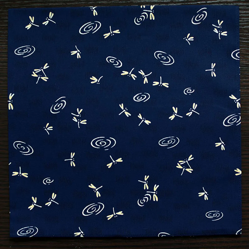  Japan Style Thick Cotton Handkerchief for Men Women Multi-use Big Square Pocket Mocket Dragonfly Pa