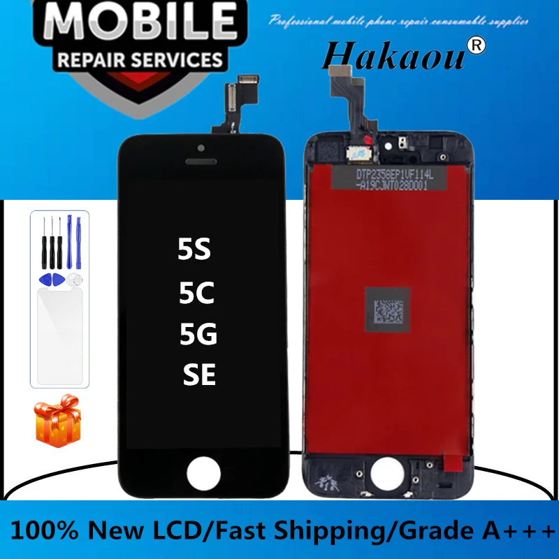 ЖК-дисплей Ecran для iPhone 5S 5C 5 se тачскрин с дигитайзером в сборе подарками бесплатная