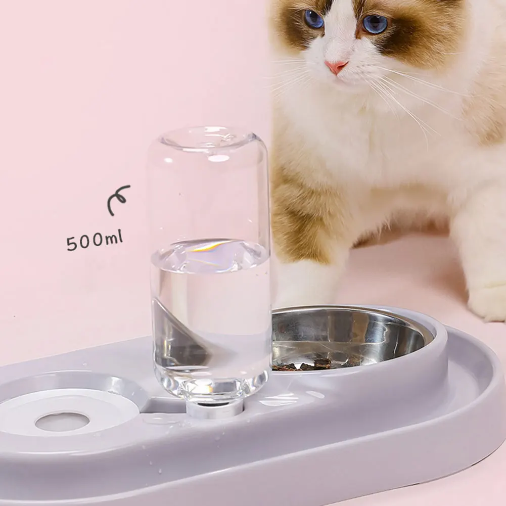 Stainless Steel Cat Dog Bowl Automatic Pet Feeder Water Dispenser Cat Dog Drinking Bowl Dogs Feeder 1 Stainless Steel Cat Dog Bowl Automatic Pet Feeder Water Dispenser Cat Dog Drinking Bowl Dogs Feeder 2