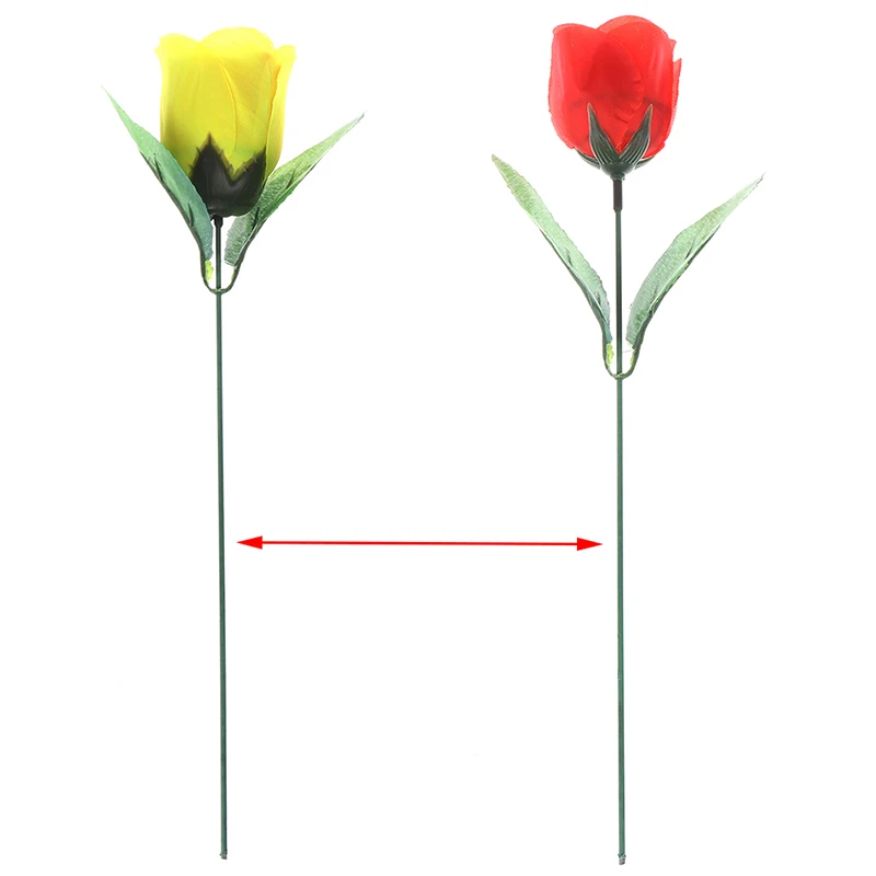 1 Set Discoloration Roses (Red Change Yellow) Rose Magic Tricks Easy To Do Change Valentine 
