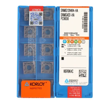 

Korloy SNMG120404 SNMG120408-HA PC9030 original carbide inserts lathe cutter cnc turning tool holder MSDNN boring bar SNMG1204