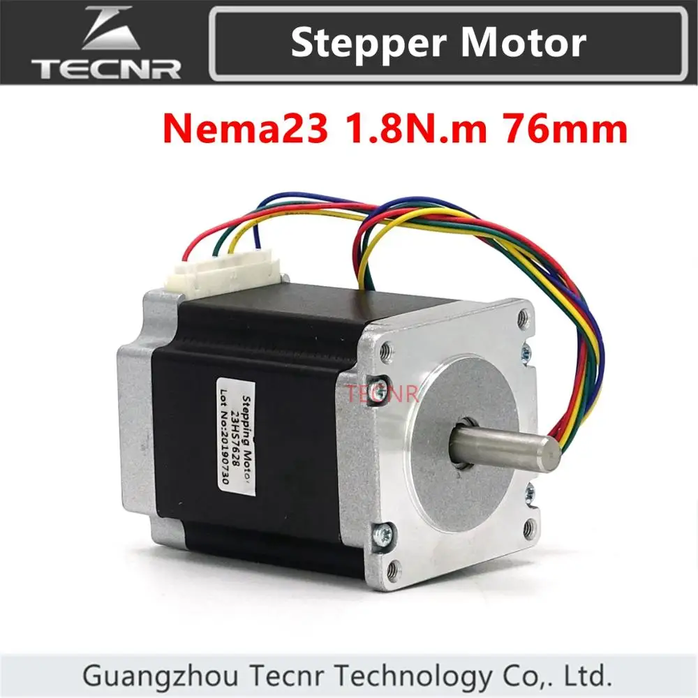 Шаговый двигатель TECNR Nema23 1 8 нм 3 А 76 мм 4 вывода для лазерного гравировального