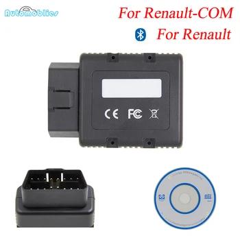 

For Renault-COM For Renault Bluetooth OBD2 OBDII Car Diagnostic Programming Scanner Tool for Renault for Renault com Can Clip