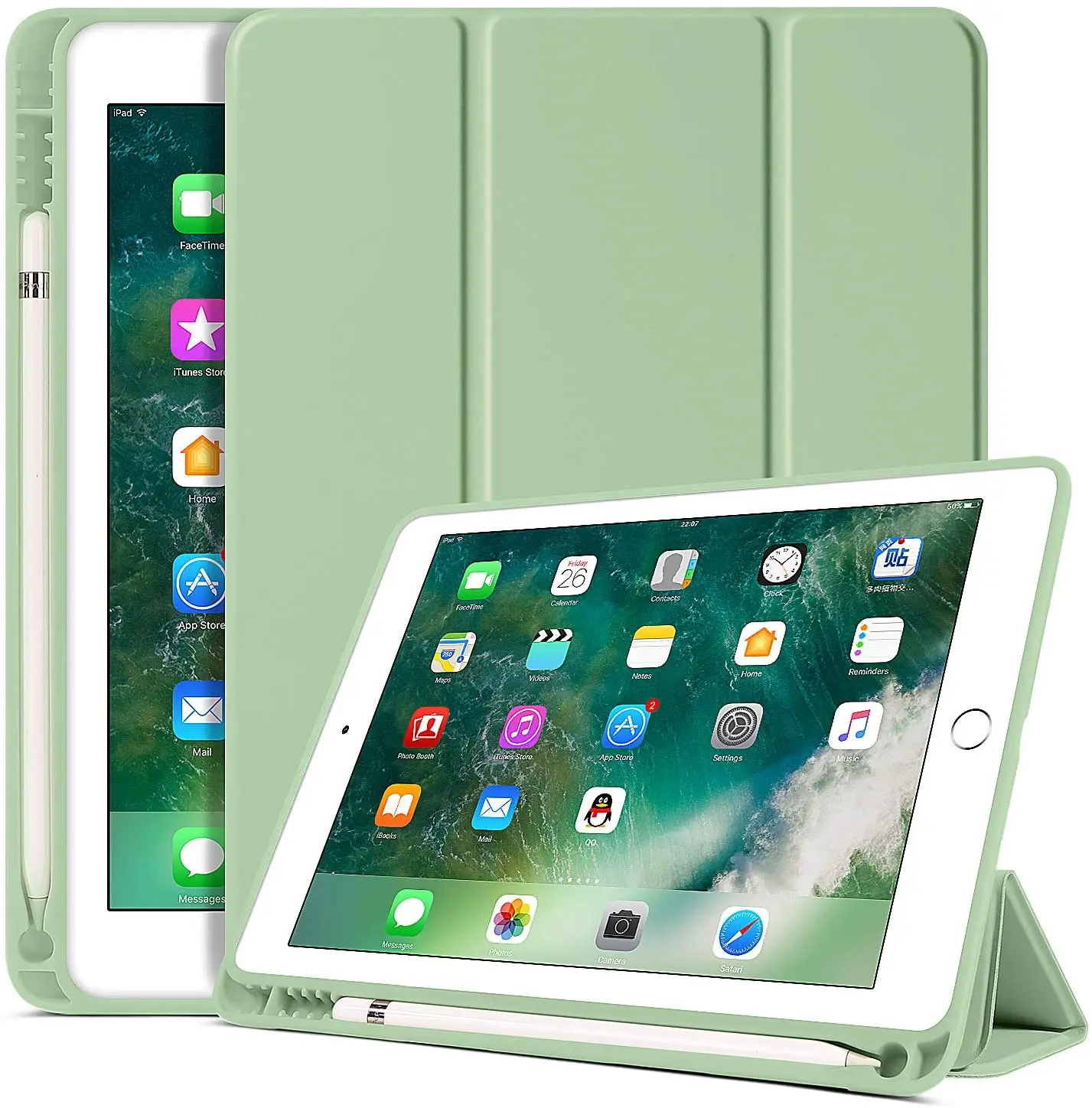Чехол-накладка для iPad Mini 1 2 3 4 с держателем карандашей | Компьютеры и офис