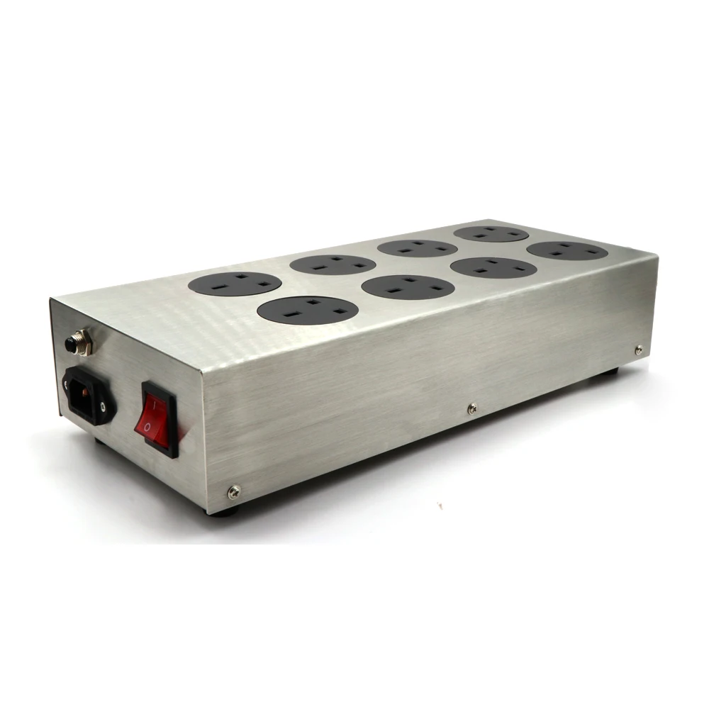 

Monosaudio UK800 HiFi Power Filter Plant UK Socket 8Ways AC Power Conditioner Audiophile Power Purifier